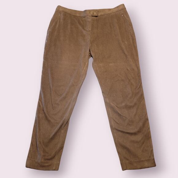 J. Jill Velvet Velour Slim Ankle Pants Mochalatte MP EUC - Picture 2 of 8